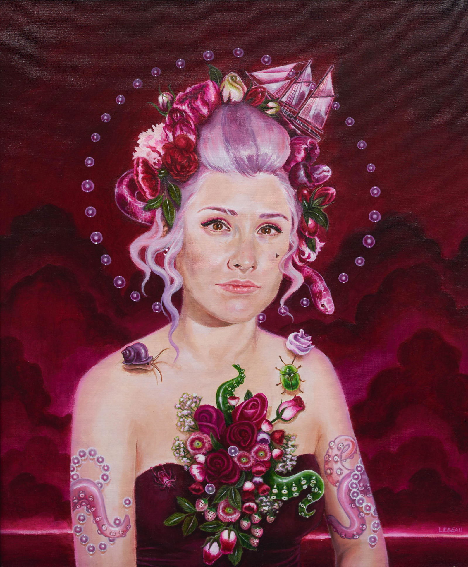 Edith Lebeau - Untitled (Pink portrait) (1 of 2)