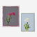 Unknown Artist - Group, two (2) Pink and white flowers