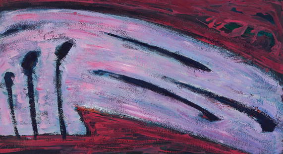 Robert Schaberl - Untitled (Pink and purple): Lot 152 Robert Schaberl Austrian (b. 1961) Untitled (Pink and purple) (1988) acrylic on paper signed verso 11 1/2 x 21 inches Provenance: Private Collection