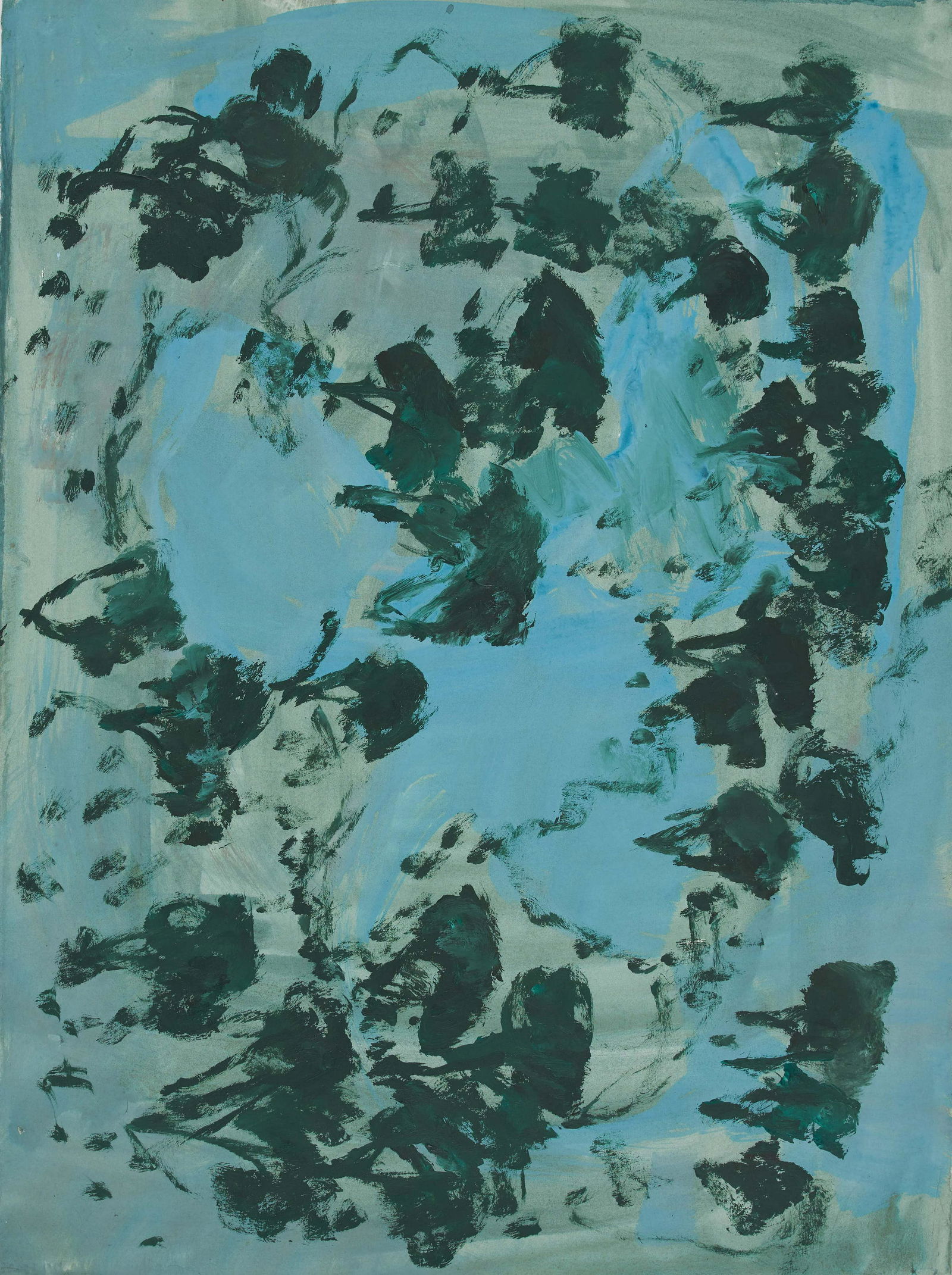 David Rankin - Untitled (Green on blue) (1 of 3)