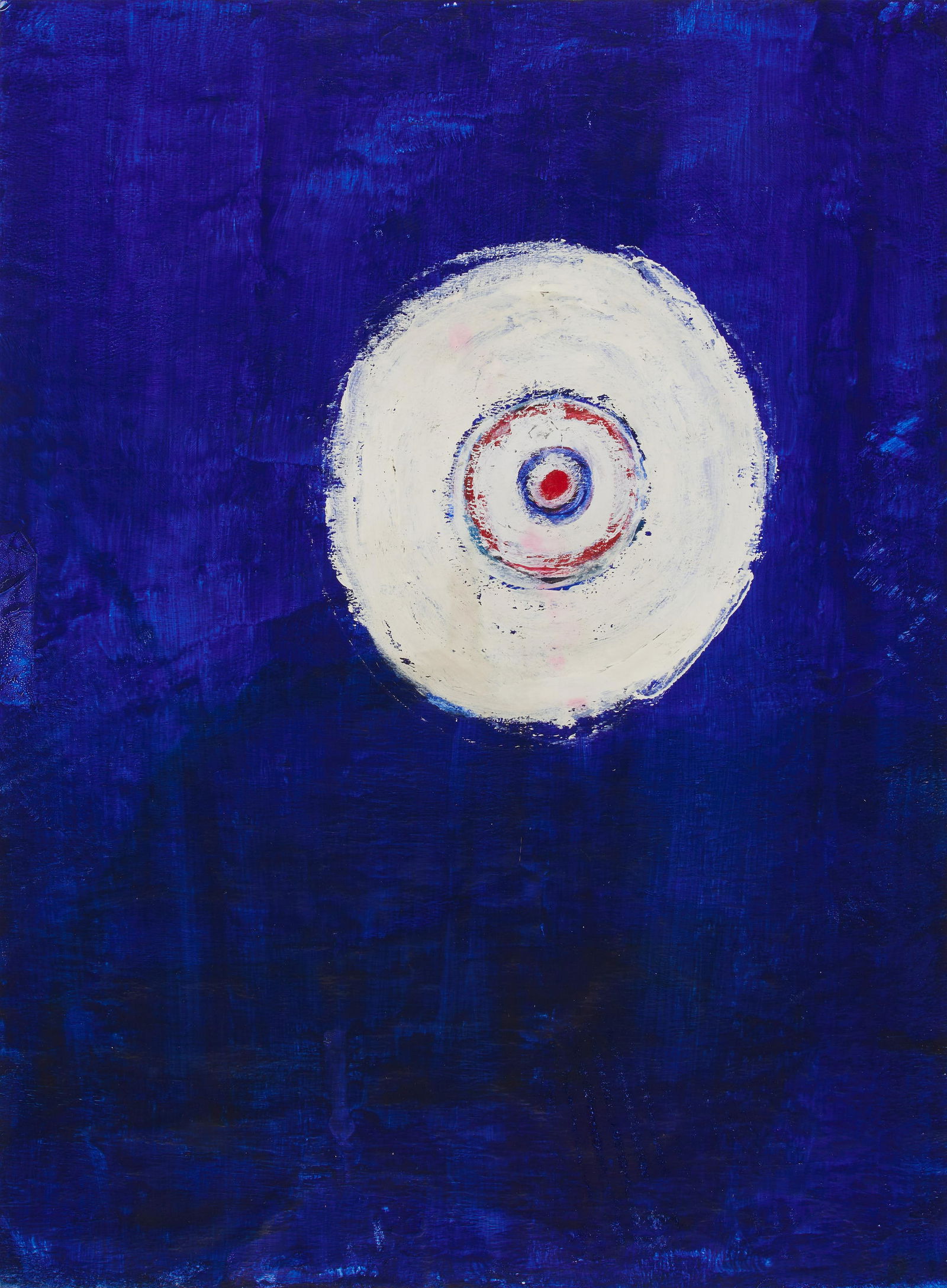 Unknown Artist - Untitled (White circle on blue) (1 of 2)
