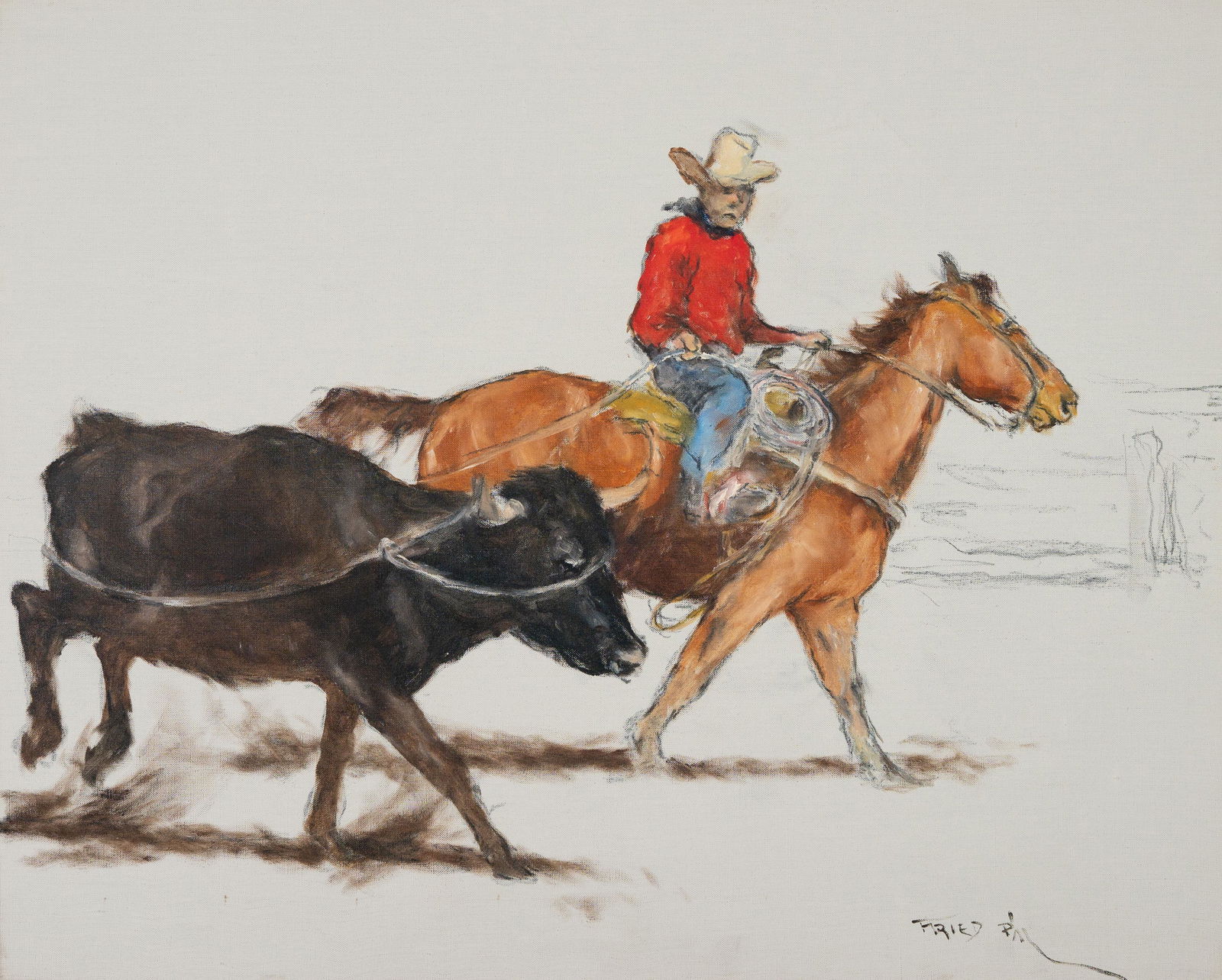 Pál Fried - Cowboy with Red Shirt (1 of 2)