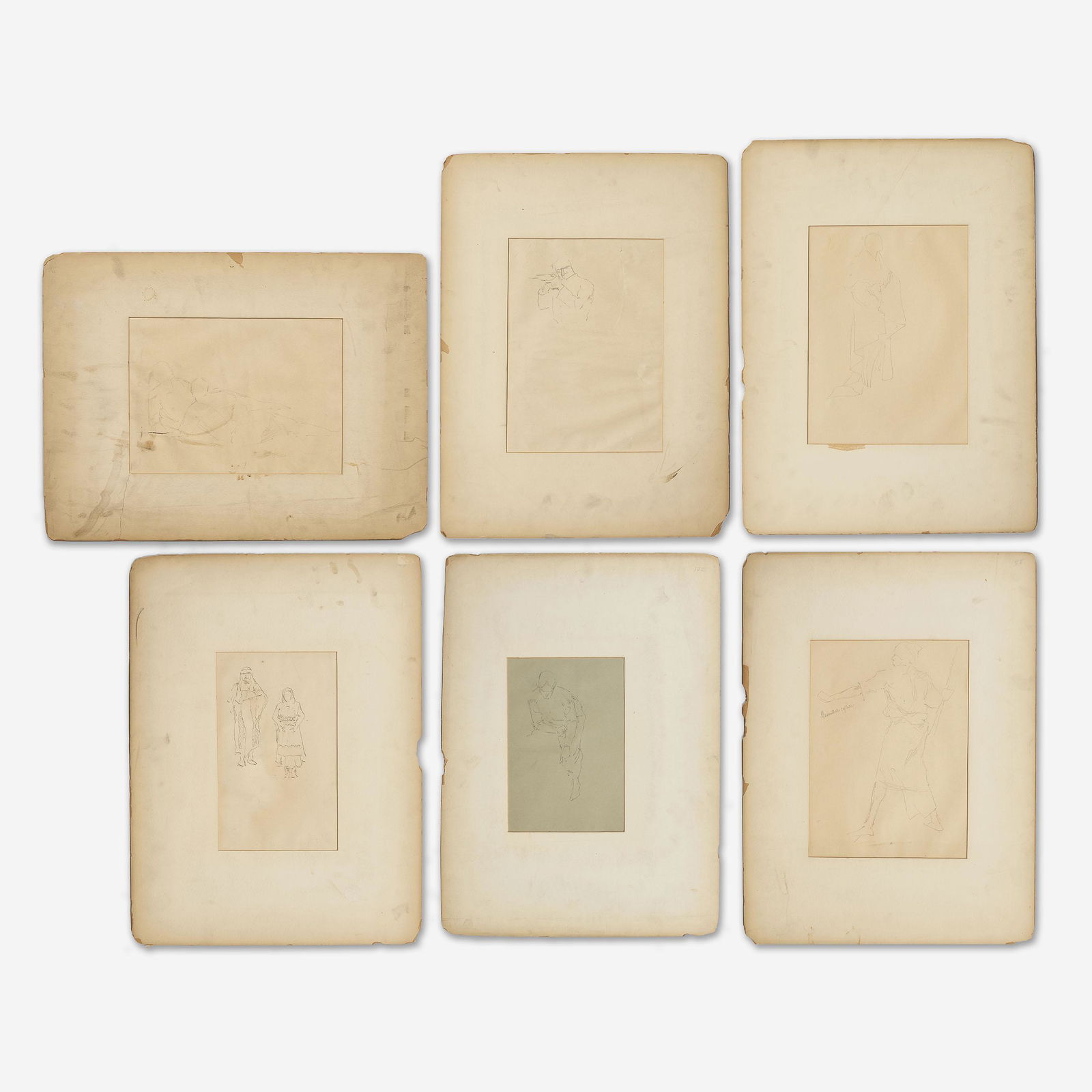 Frederic Remington (attributed) - Group, six figural (1 of 9)