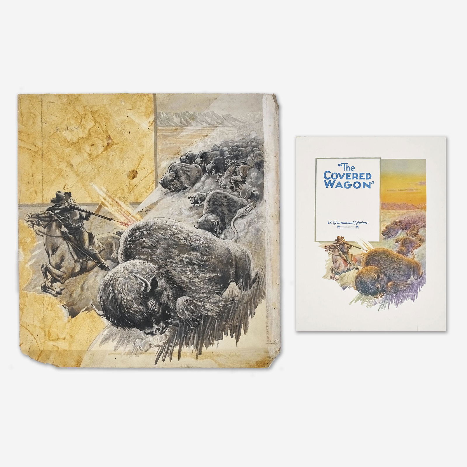 Unknown Artist - Group, two (2) Original work on paper (1 of 5)