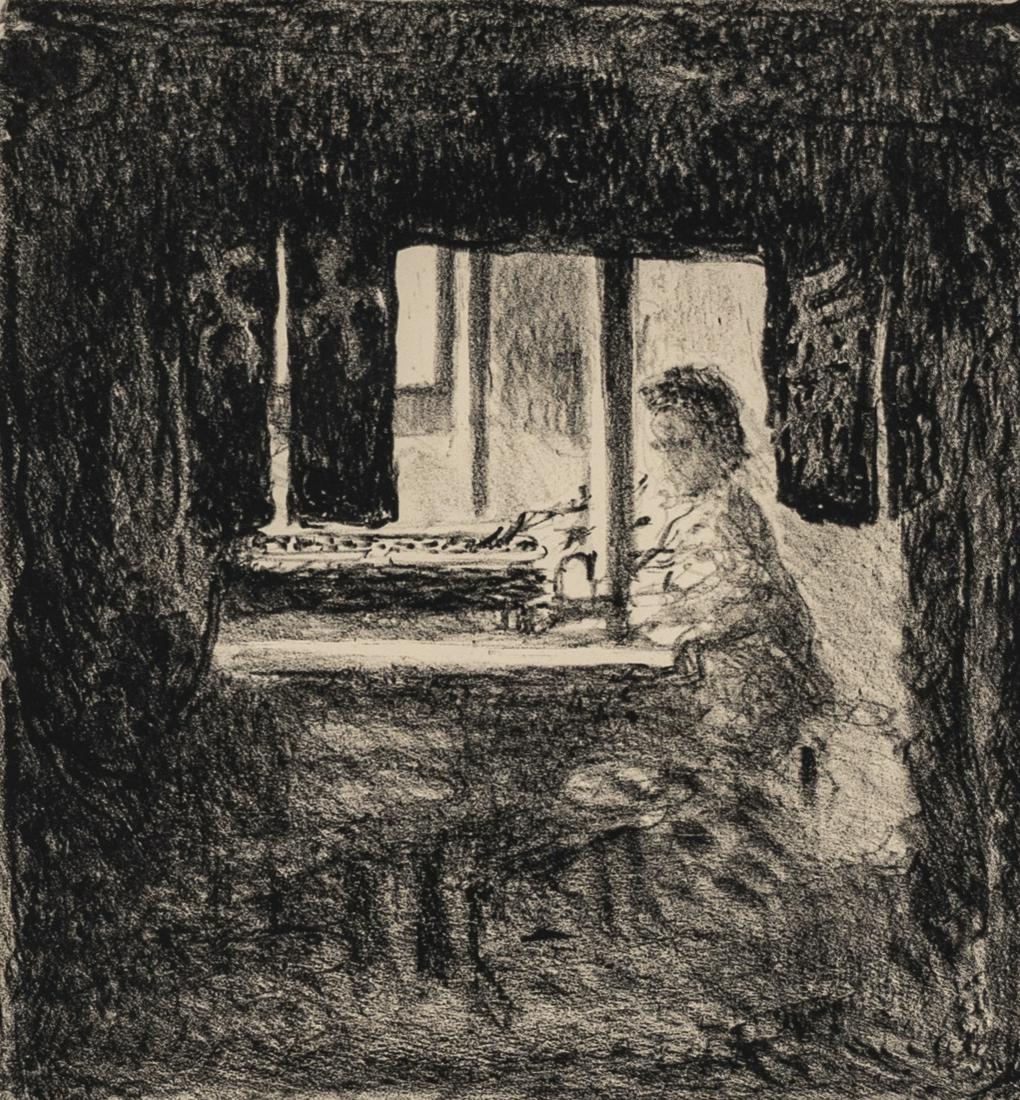 Pierre Roussel - Woman at Table: Lot 30 Pierre Roussel French (1927-1996) Woman at Table lithograph signed lower right 10 x 3/4 x 9 3/4 inches Provenance: from the estate of an important Austrian-American art dealer's wife