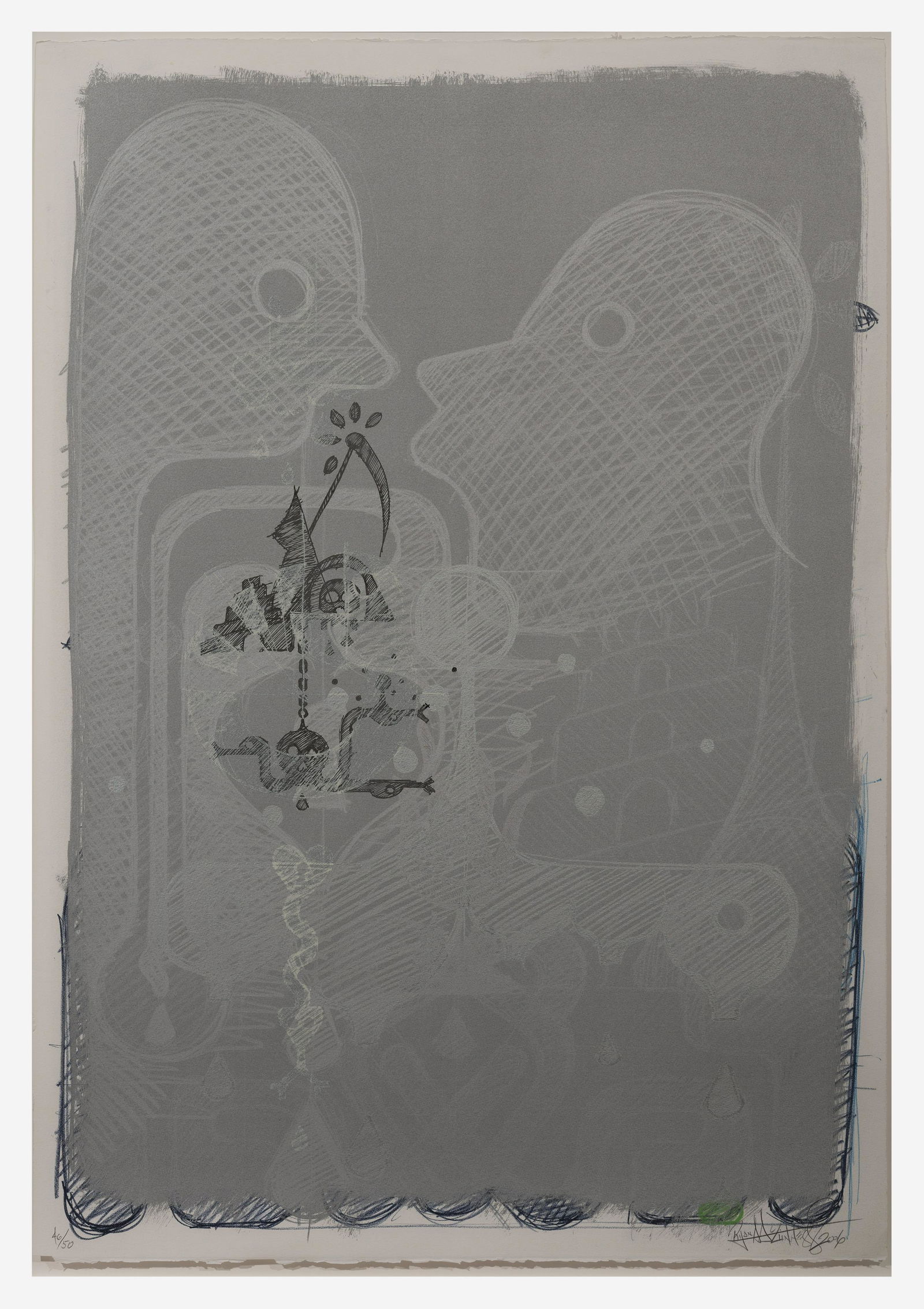 Ryan McGinness - Untitled (Sketch Process): Lot 9 Ryan McGinness American (b. 1972) Untitled (Sketch Process) (2006) color lithograph printed from 10 stones signed lower right, numbered edition 46/50 39 1/2 x 27 1/2 inches Provenance: Worl