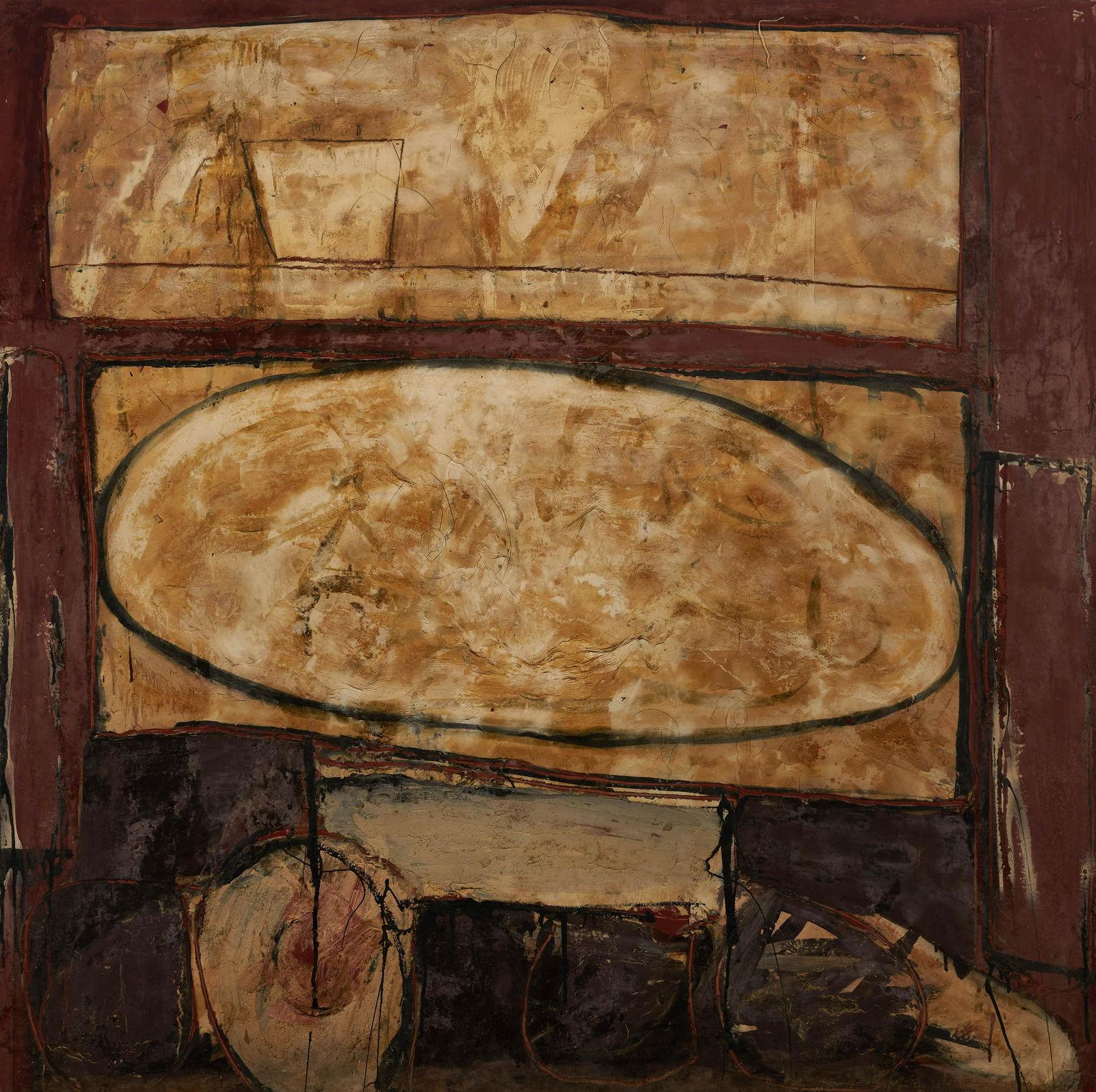 Jay Milder - Untitled: Lot 130 Jay Milder American (b. 1934) Untitled oil on canvas 50 x 50 inches Provenance: from the collection of Allan Stone Gallery