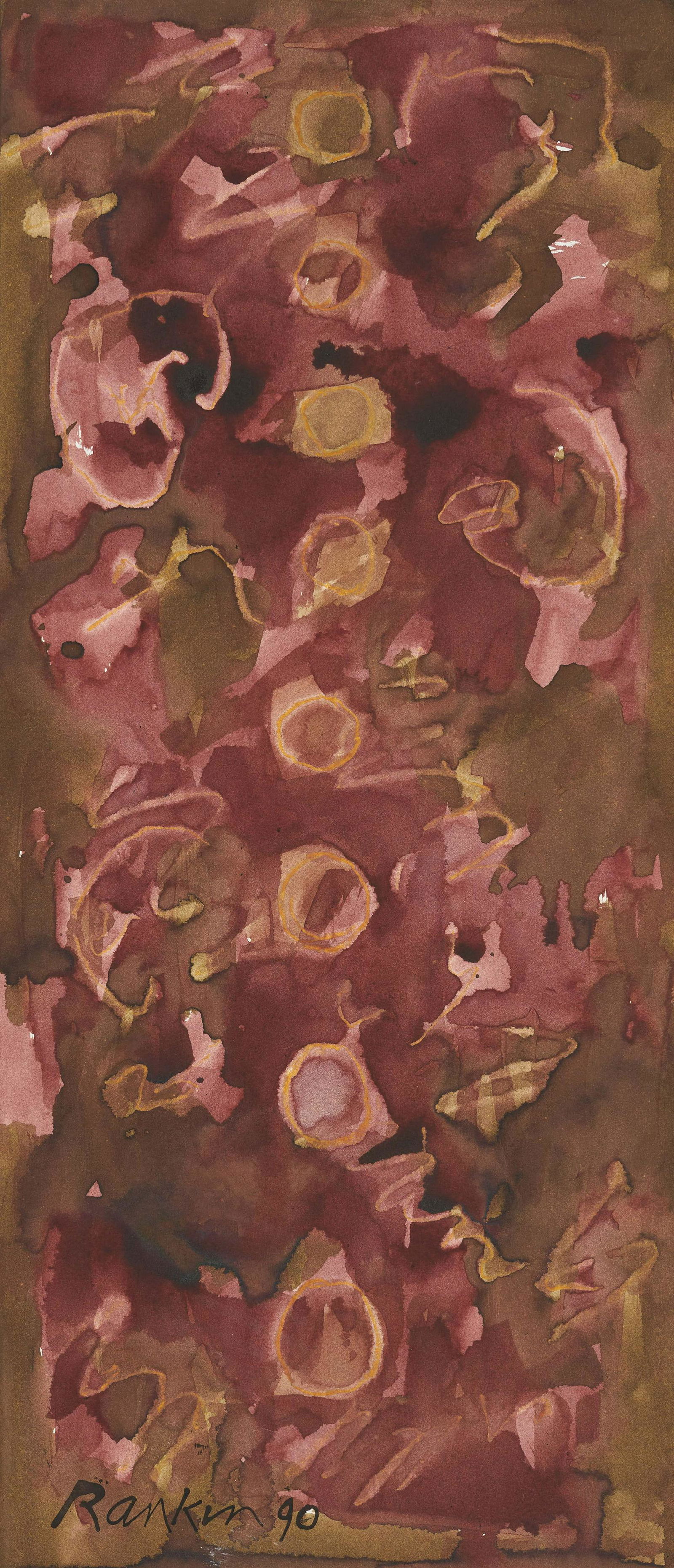 David Rankin - Untitled: Lot 141 David Rankin American (b. 1946) Untitled (1990) watercolor on paper signed lower left 23 x 10 inches Provenance: Private Collection