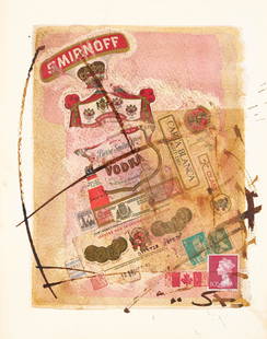 Stephen Andrews - Smirnoff: Lot 142 Stephen Andrews Canadian (b. 1956) Smirnoff (1984) collage and watercolor on paper initialed lower right, signed verso 12 1/2 x 9 3/4 inches Provenance: from a private New York collection