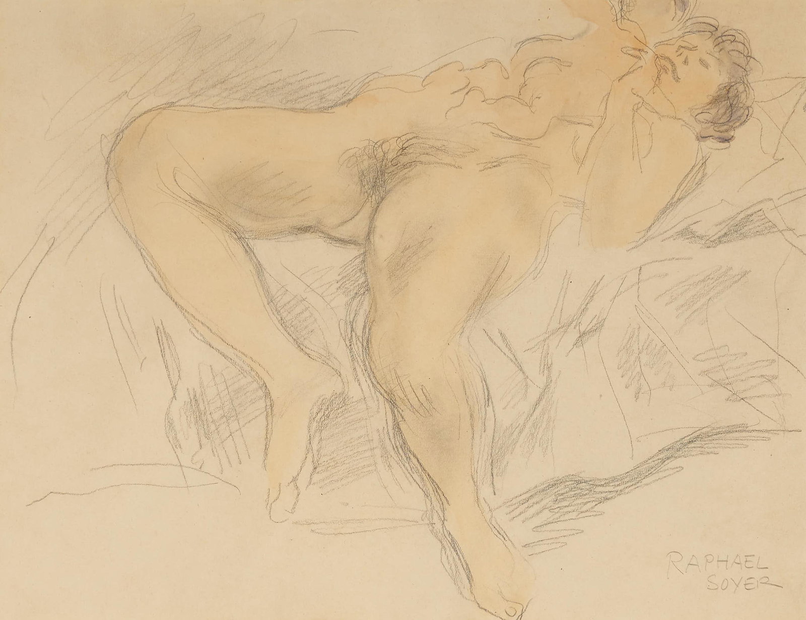 Raphael Soyer - Untitled (Mother and child) (1 of 2)