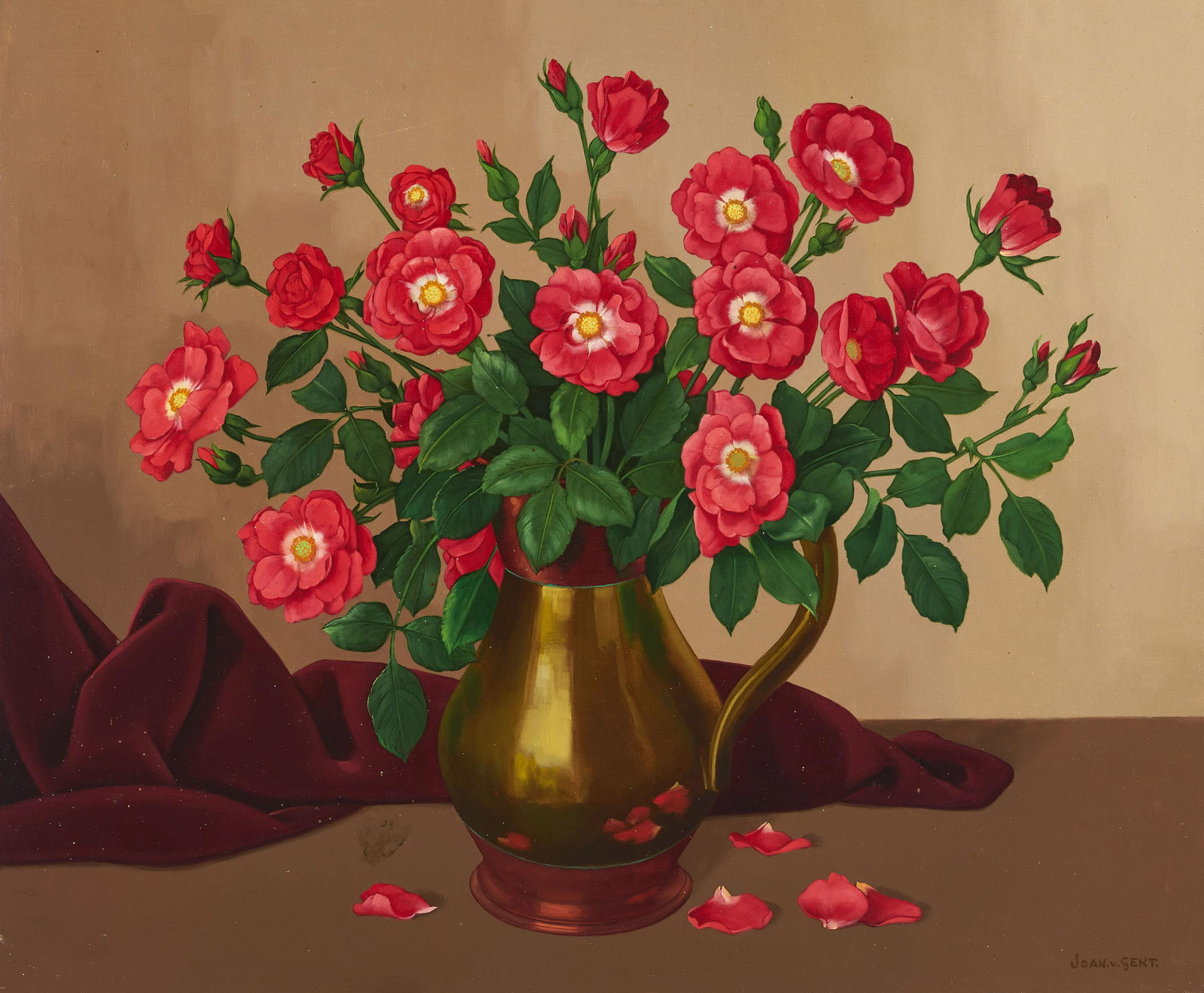 Joan van Gent - Floral in Copper Pitcher (1 of 2)