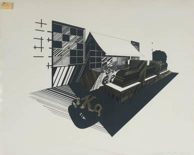 Michael Sandle - Station Mausoleum: Lot 139 Michael Sandle British (b. 1936) Station Mausoleum (1972) lithograph on foil signed lower right, AP sight: 23 7/8 x 30 1/8 inches Provenance: From The Estate of Leonard Stone