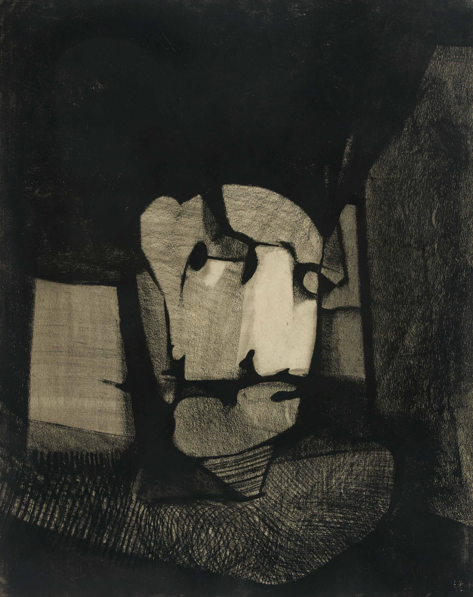 Benoît Gilsoul - Untitled (Black and white portrait) (1 of 3)