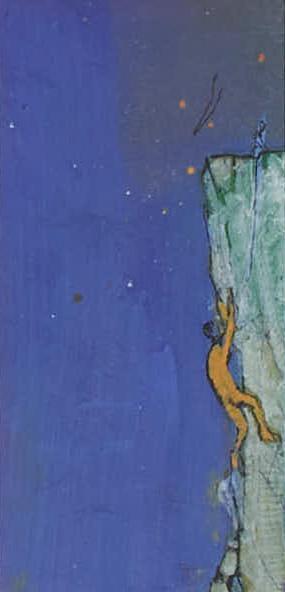 Benoît Gilsoul - Ne Nous Laisse pas Tomber en Tentation: Lot 210 Benoît Gilsoul Belgian (1914-2000) Ne Nous Laisse pas Tomber en Tentation oil on paper 5 1/2 x 2 3/4 inches Provenance: From the estate of Benoît Gilsoul