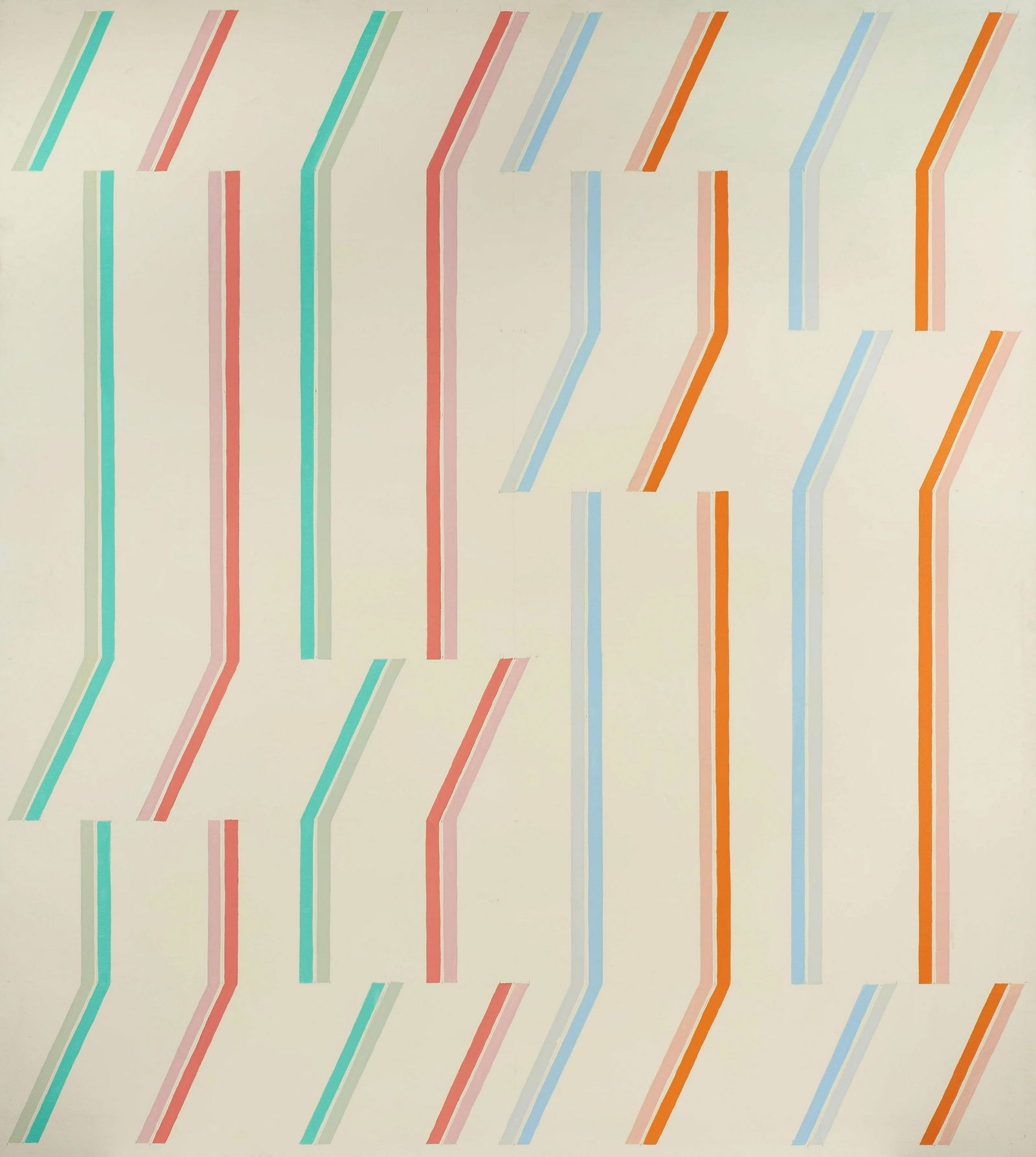 Michael Loew - Doubles (White Series): Lot 13 Michael Loew American (1907-1985) Doubles (White Series) (1974) oil on canvas signed verso 60 x 54 inches Provenance: from a private collection, by descent from the artist's estate