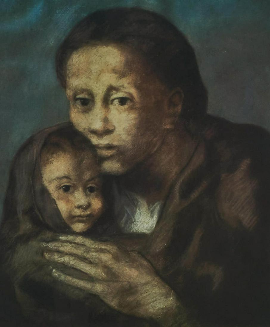 after Pablo Picasso - Mère et enfant au fichu, from (1 of 3)