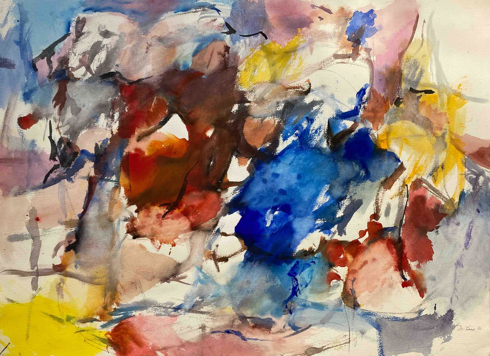 Michael Loew - Untitled #269: Lot 52 Michael Loew American (1907-1985) Untitled #269 (1983) watercolor on paper signed lower right 22 1/4 x 30 inches Provenance: from a private collection, by descent from the artist's estate