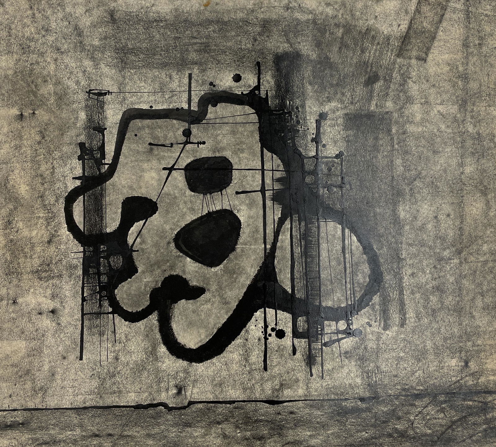 Benoît Gilsoul - Untitled: Lot 84 Benoît Gilsoul Belgian (1914-2000) Untitled India ink and charcoal on paper laid down on paper signed lower left 16 x 17 3/4 inches Provenance: From the estate of Benoît Gilsoul