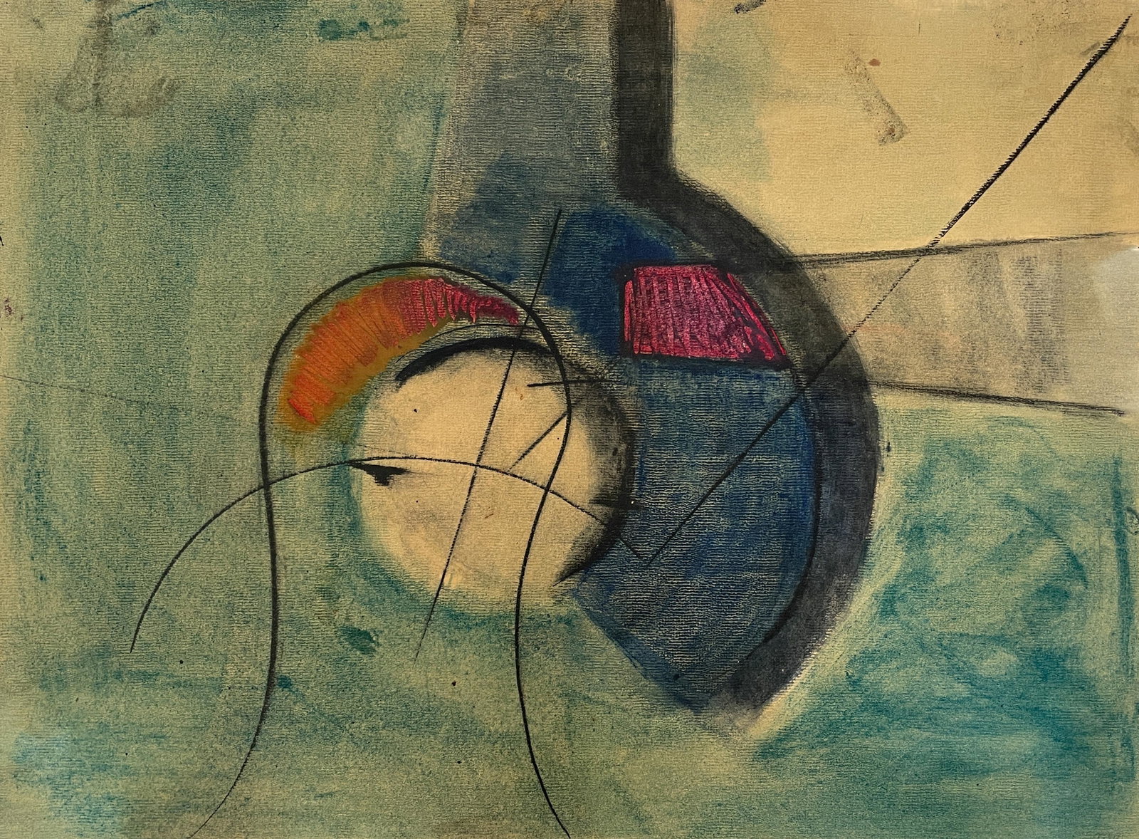 Benoît Gilsoul - Untitled: Lot 109 Benoît Gilsoul Belgian (1914-2000) Untitled oil sticks and charcoal on paper 18 x 25 1/4 inches Provenance: From the estate of Benoît Gilsoul