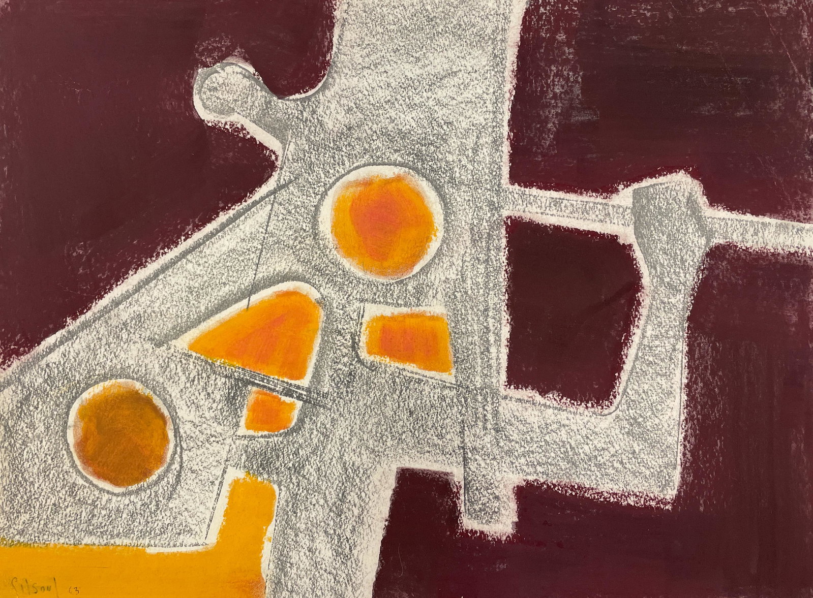Benoît Gilsoul - Untitled: Lot 124 Benoît Gilsoul Belgian (1914-2000) Untitled pencil and pastel on paper signed lower left 15 x 20 inches Provenance: From the estate of Benoît Gilsoul