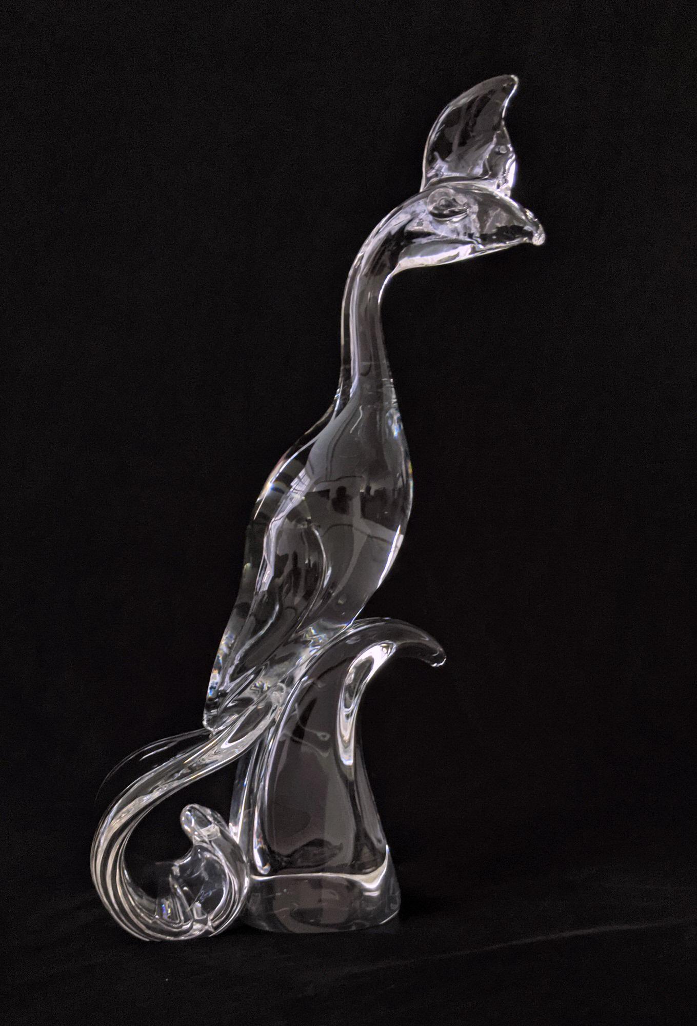Lloyd Atkins for Steuben Glass - Phoenix: Lot 14 Lloyd Atkins for Steuben Glass American (20th Century) Phoenix (1965) crystal inscribed on the bottom height: 13 1/4 inches Provenance: from a private Alpine, New Jersey collection
