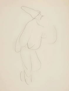 René Gruau - Haute Couture: Lot 15 René Gruau Italian (1909-2004) Haute Couture pencil on paper image: 21 x 16 inches Provenance: From a private collection