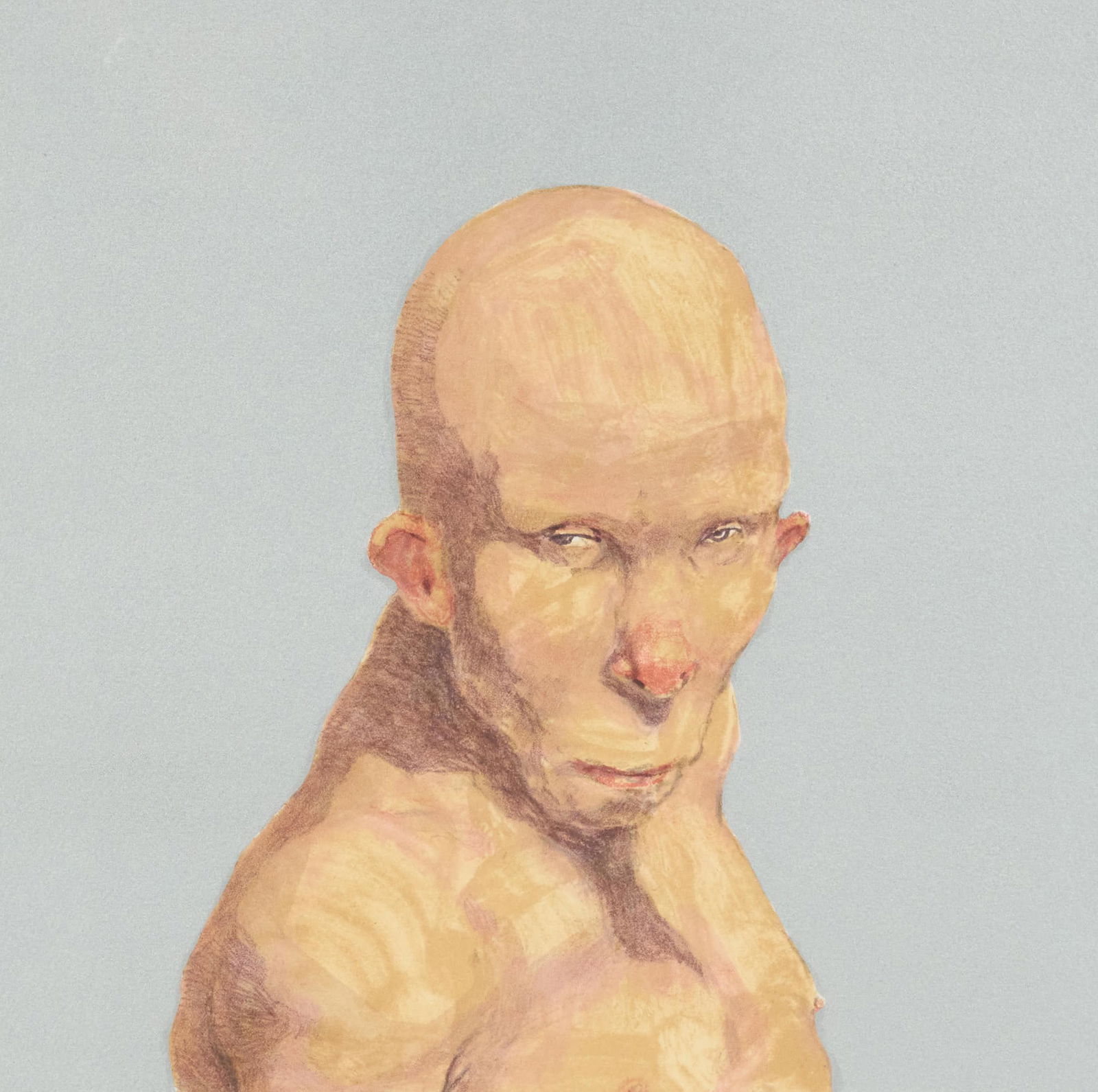 Michael Kvium - Et Fjols (A Fool): Lot 54 Michael Kvium Danish (b. 1955) Et Fjols (A Fool) (2003) lithograph pencil signed lower right, numbered 10/100 image: 11 3/4 x 11 3/4 inches sheet: 15 1/2 x 15 inches Provenance: From a Private