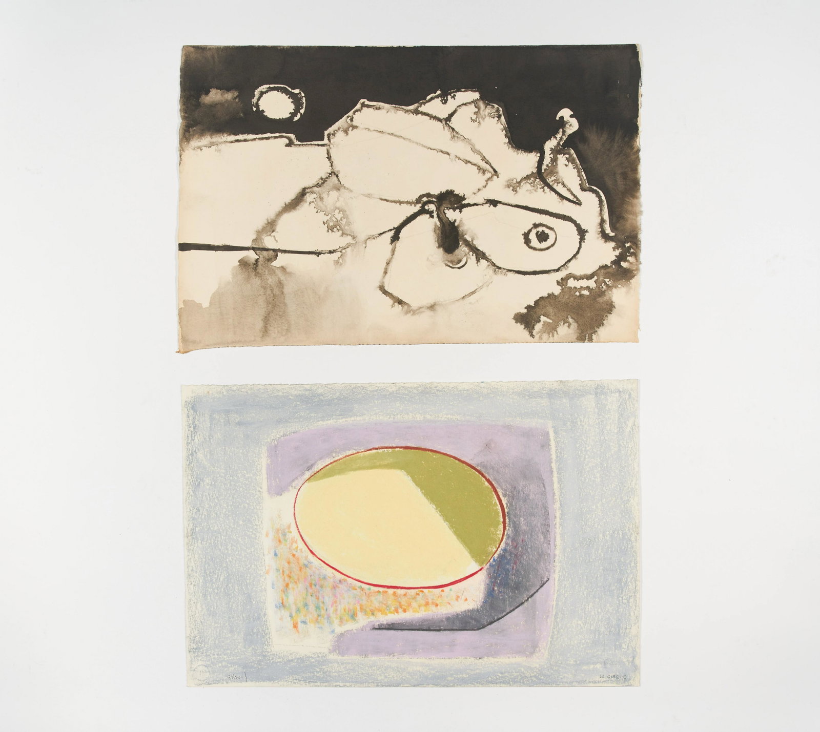 Benoît Gilsoul - Works on Paper (2): Lot 142 Benoît Gilsoul Belgian (1914-2000) Works on Paper (2) pastel on paper one signed each: 14 3/4 x 22 inches Provenance: From the estate of Benoît Gilsoul lot includes two works