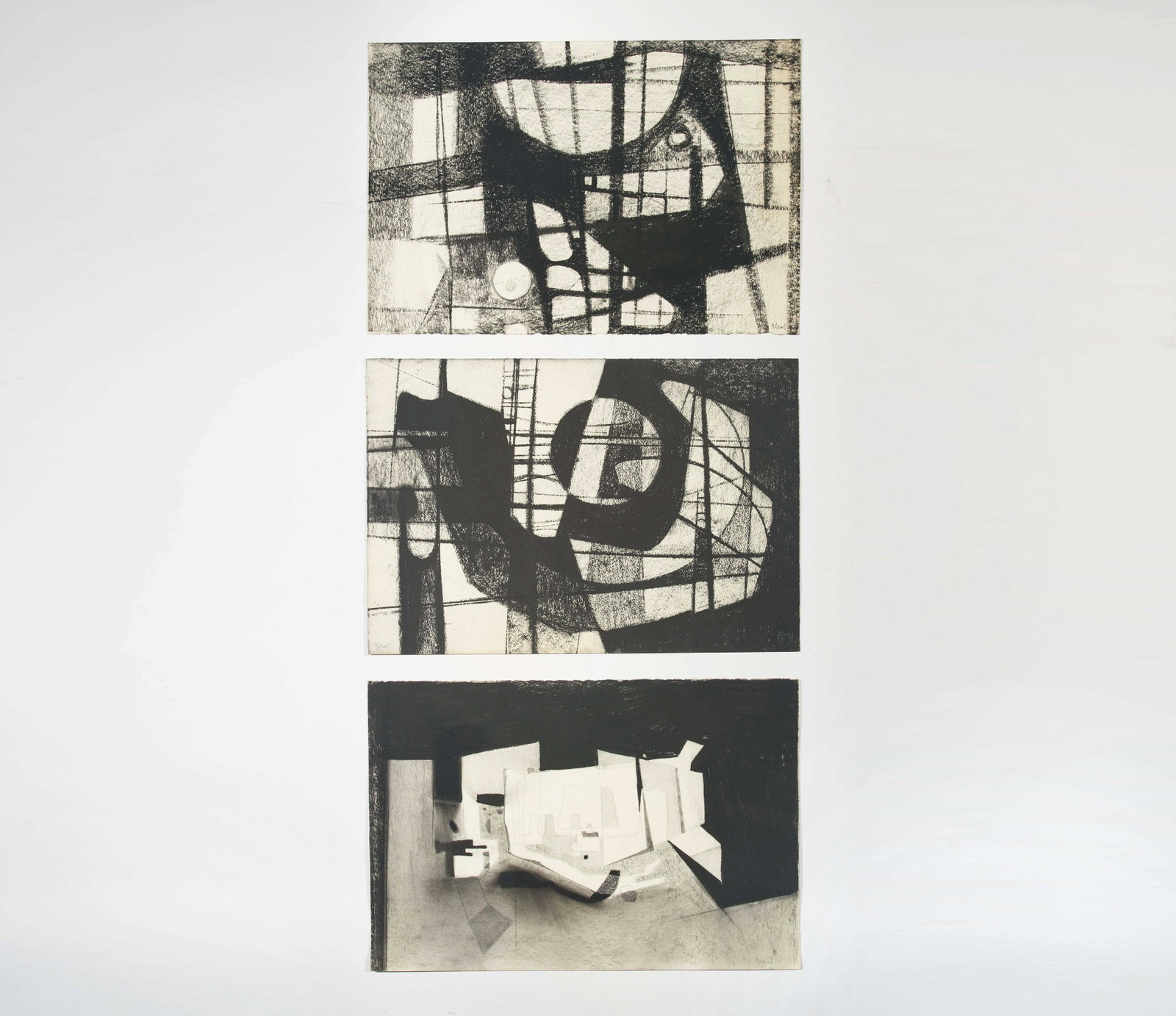 Benoît Gilsoul - Works on Paper (3): Lot 147 Benoît Gilsoul Belgian (1914-2000) Works on Paper (3) charcoal and pencil on paper each signed each: 15 x 22 inches Provenance: From the estate of Benoît Gilsoul