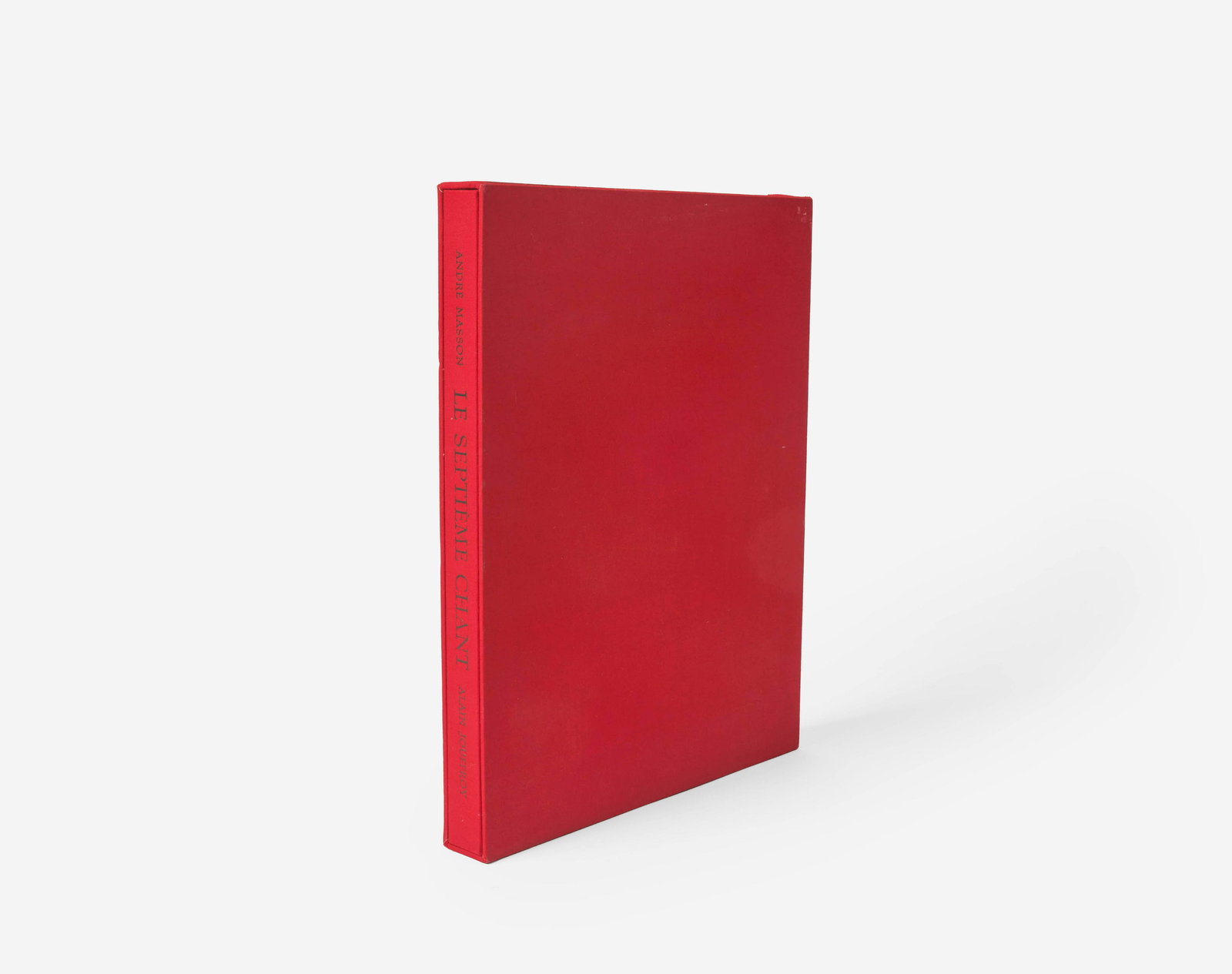 Alain Jouffroy and Andre Masson - Andre Masson Le: Lot 6 Alain Jouffroy and Andre Masson Andre Masson Le Septieme Chant (1974) unbound book as issued with four etchings, one in red and three in black on Arches paper pencil signed by both Andre Masson 