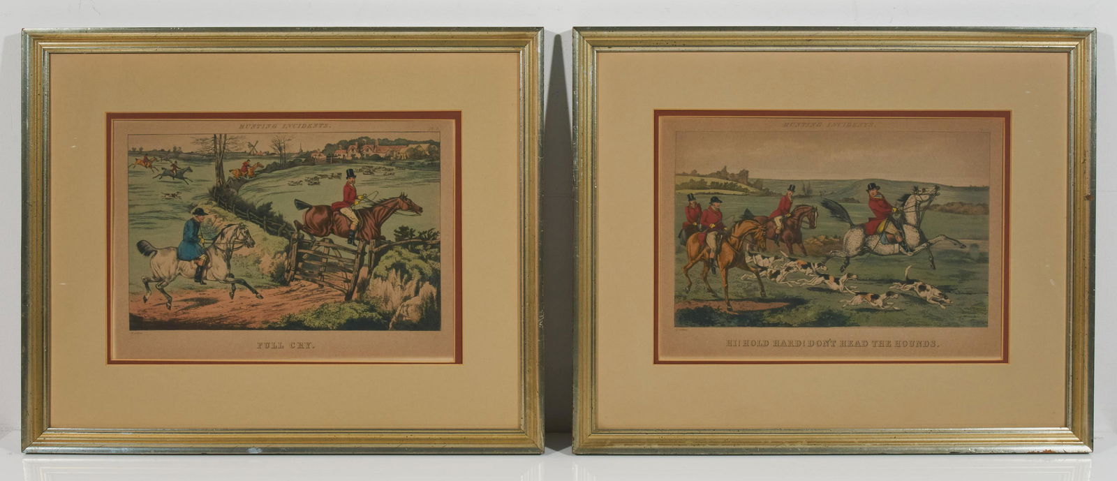 Henry Thomas Alken - Hunting Incidents, Plate 2 & 3: Lot 66 Henry Thomas Alken English (1785-1851) Hunting Incidents, Plate 2 & 3 engraving with aquatint sight (each): 8 x 13 inches Provenance: From a Private Collection lot includes 2 works