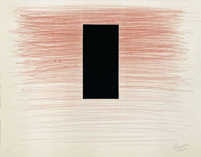 Henry Pearson - Untitled: Lot 15 Henry Pearson American (1914-2006) Untitled (1976) sanguine and acrylic on paper pencil signed lower right 17 3/4 x 22 3/8 inches Provenance: from a private collection