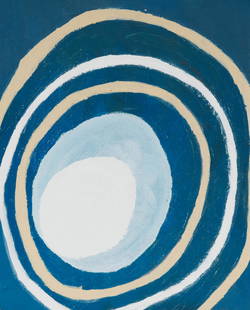 Cordy Ryman - Blue Rings: Lot 20 Cordy Ryman American (b. 1971) Blue Rings (2004) mixed media signed verso 20 1/2 x 17 1/2 inches Provenance: from a private collection