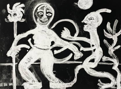 Herbert Gentry - Ici: Lot 21 Herbert Gentry American (1919-2003) Ici lithograph pencil signed lower right, numbered 4/30 plate: 17 1/2 x 23 3/4 inches sheet: 22 1/4 x 30 inches Provenance: From the estate of Bruce Teleky