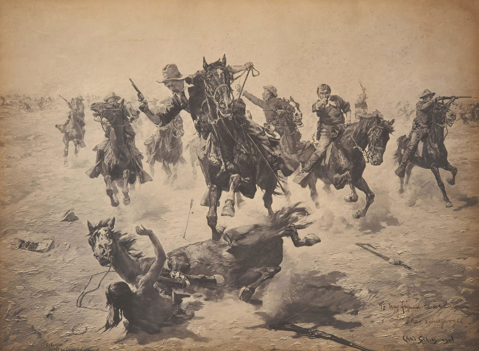 Charles Schreyvogel - Untitled (Horse down) (1 of 2)