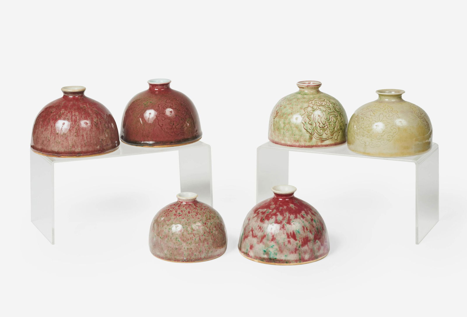 A Group of Six (6) Chinese Beehive Water Pots, likely (1 of 5)