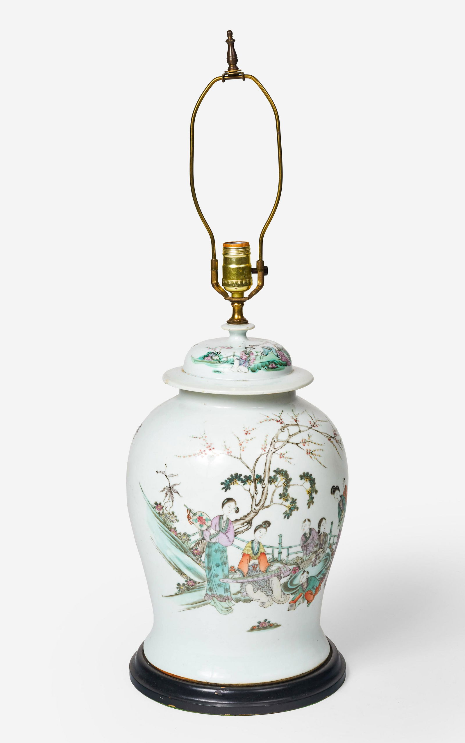 A Large Painted Ceramic Temple Jar, 20th Century (1 of 5)