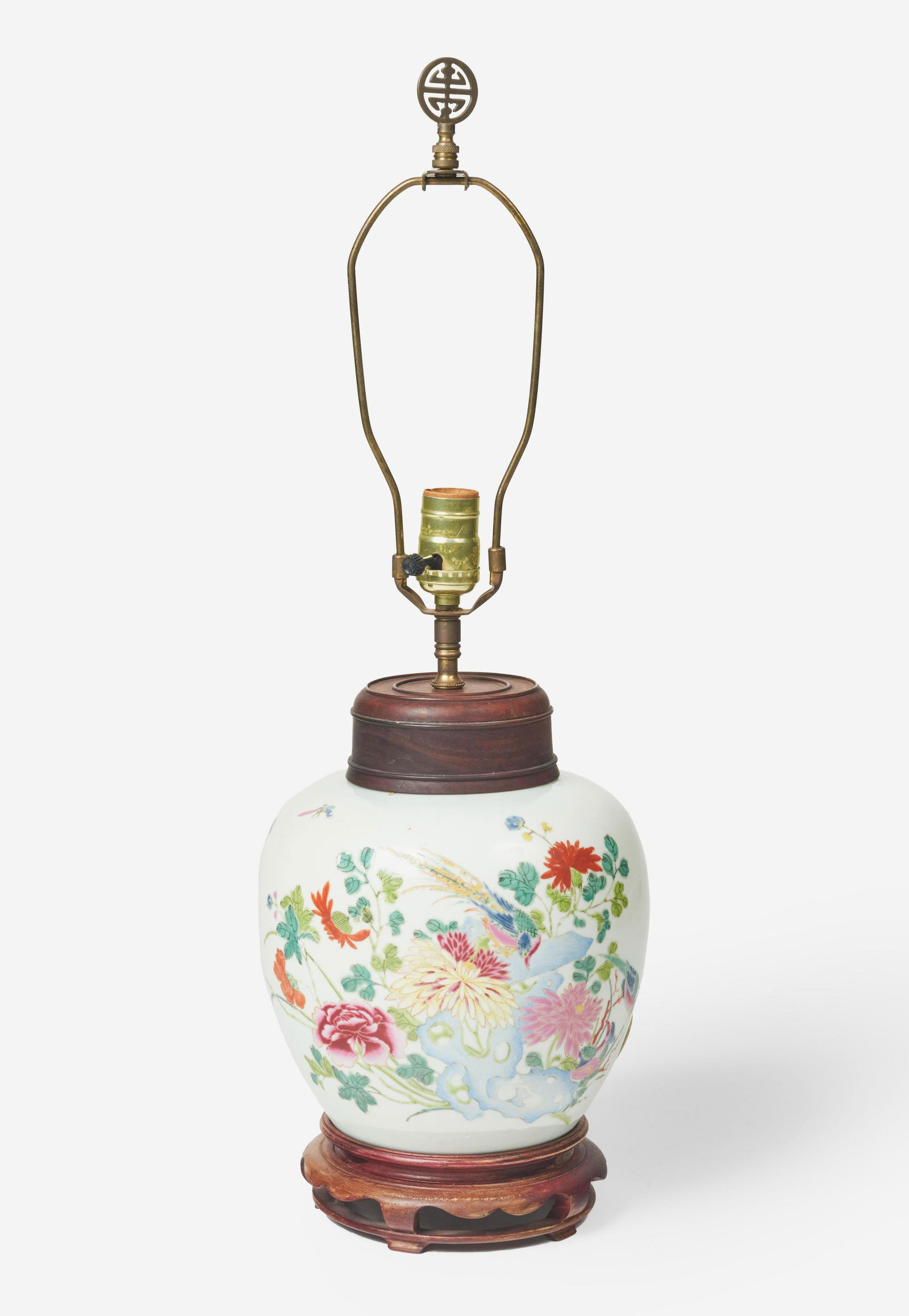 A Chinese Famille Rose Ceramic Jar (1 of 3)