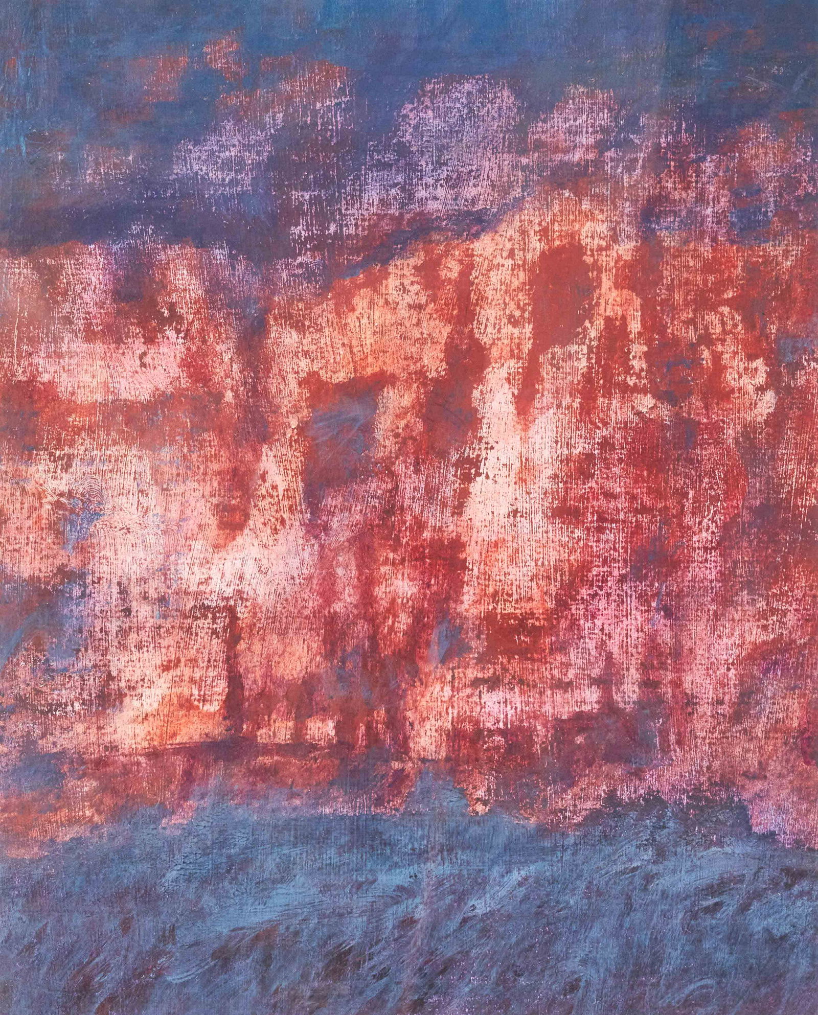 Ingrid Leeds - Red Rock III: Lot 4 Ingrid Leeds German/American (1925-1997) Red Rock III acrylic on paper sight: 9 3/4 x 7 7/8 inches Provenance: from a private New York collection