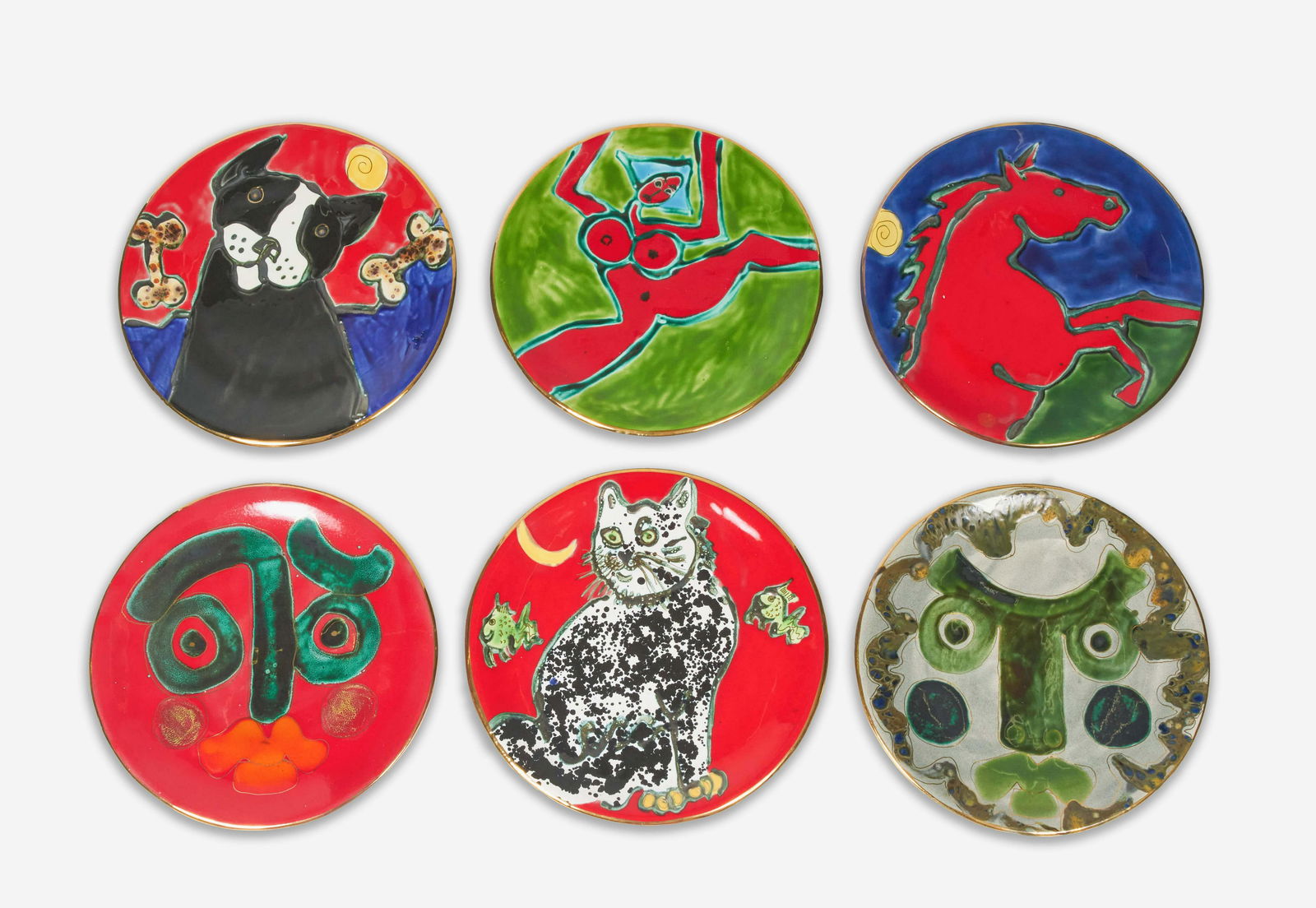 Suzanne Wallace Mears - 6 Ceramic Plates (1 of 4)