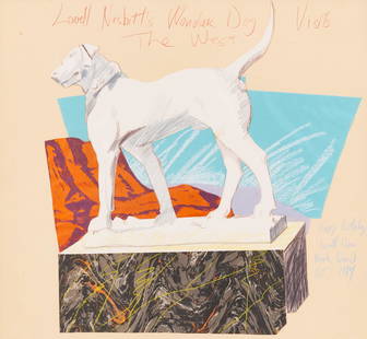 Mark Beard - Lowell Nesbitt's Wonder Dog Visits The: Lot 54 Mark Beard American (b. 1956) Lowell Nesbitt's Wonder Dog Visits The West (1984) mixed media, graphite, colored pencil, chalk on paper signed lower right sheet: 20 1/2 x 22 1/4 inches Provenanc