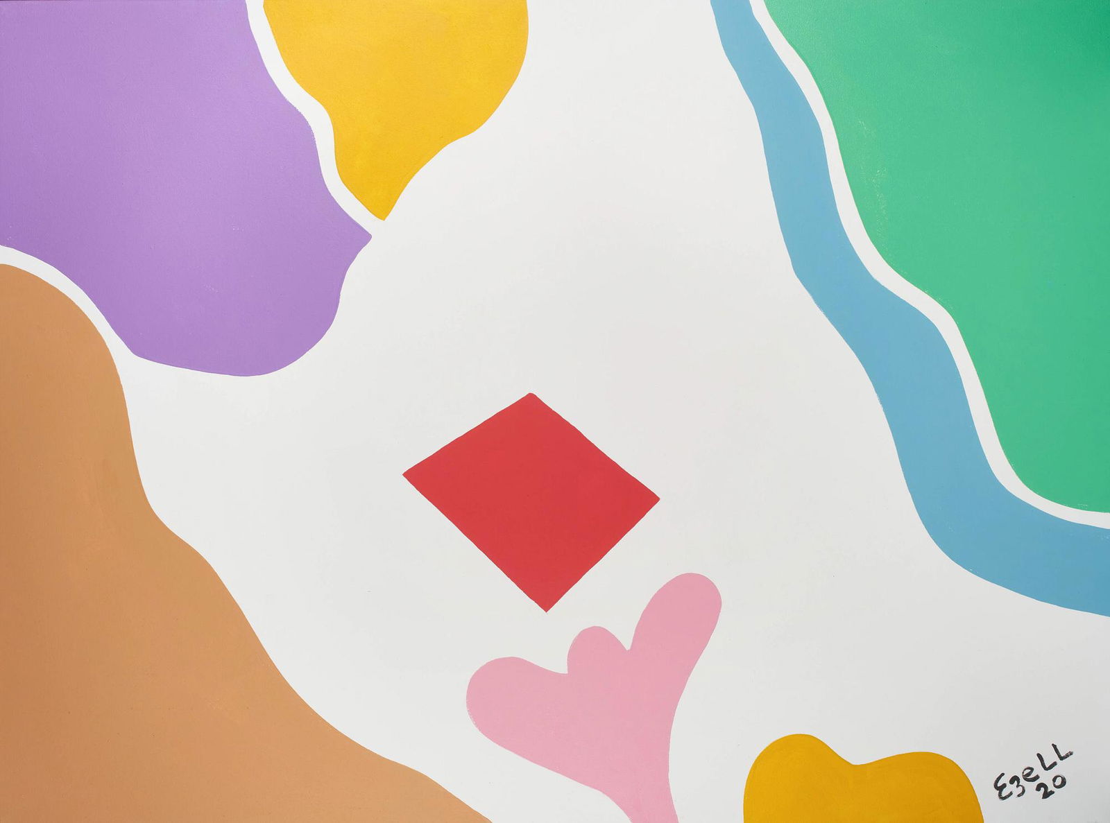 Sam Ezell - Untitled (Colored Abstraction) (1 of 3)