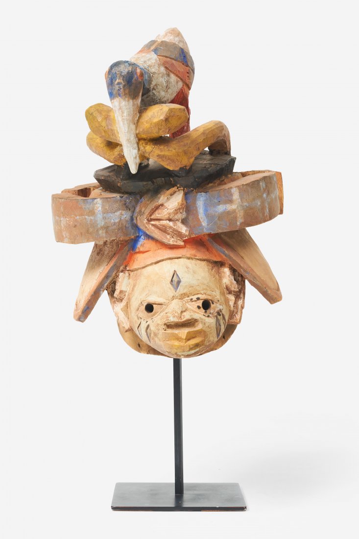Yoruba (Western Africa), Gelede mask of bird with two (1 of 6)