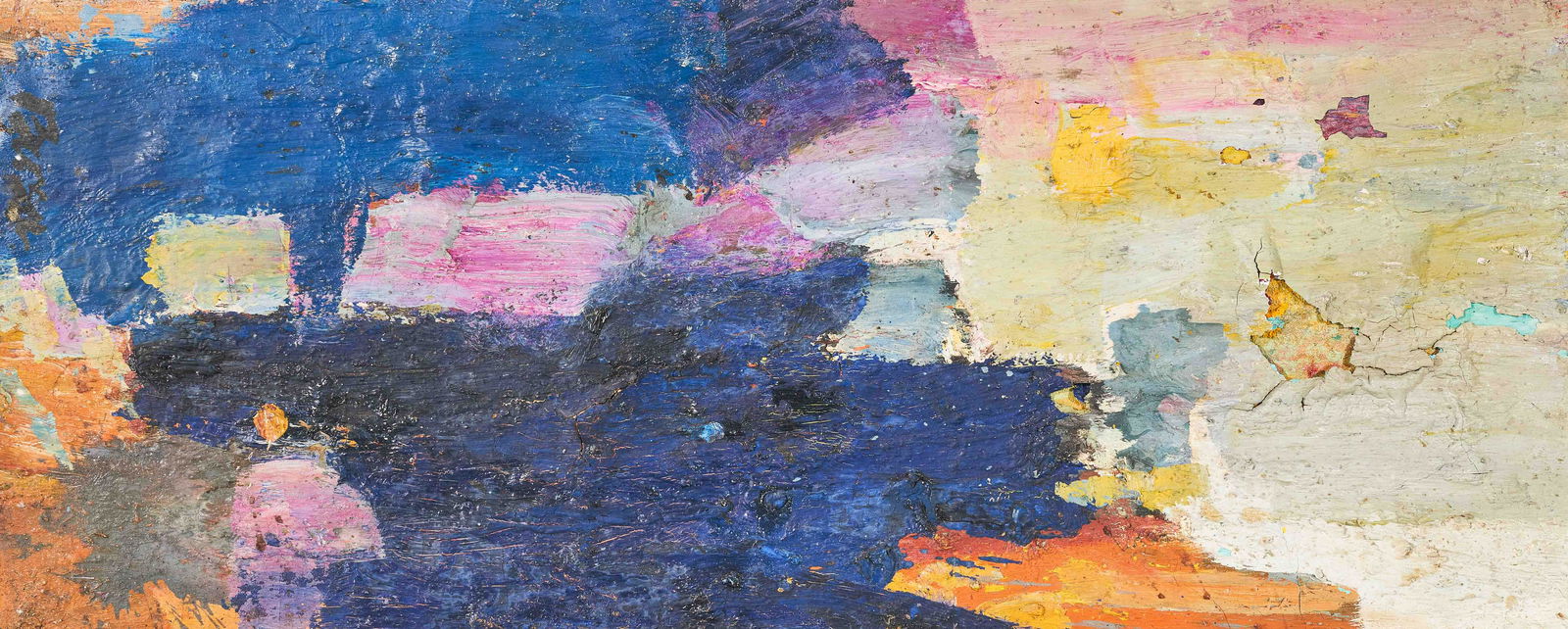 Peter Busa - Blue Junction: Lot 15 Peter Busa American (1914-1985) Blue Junction oil on canvas signed verso 13 x 32 inches Provenance: Estate of Howard A. Smith