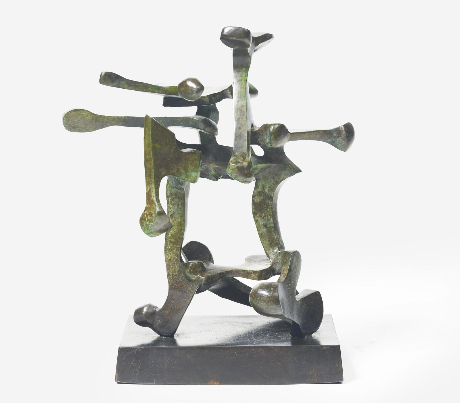 Bill Barrett - Sag II: Lot 22 Bill Barrett American (b. 1934) Sag II (1994) bronze with artist applied green patina on bronze base with base: 12 x 10 1/2 x 5 1/2 inches Provenance: From a Private Estate