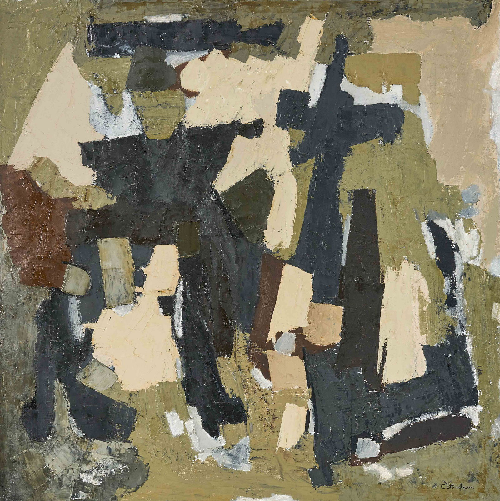 Gail Cottingham - Untitled (Blue and Brown on Green) (1 of 5)