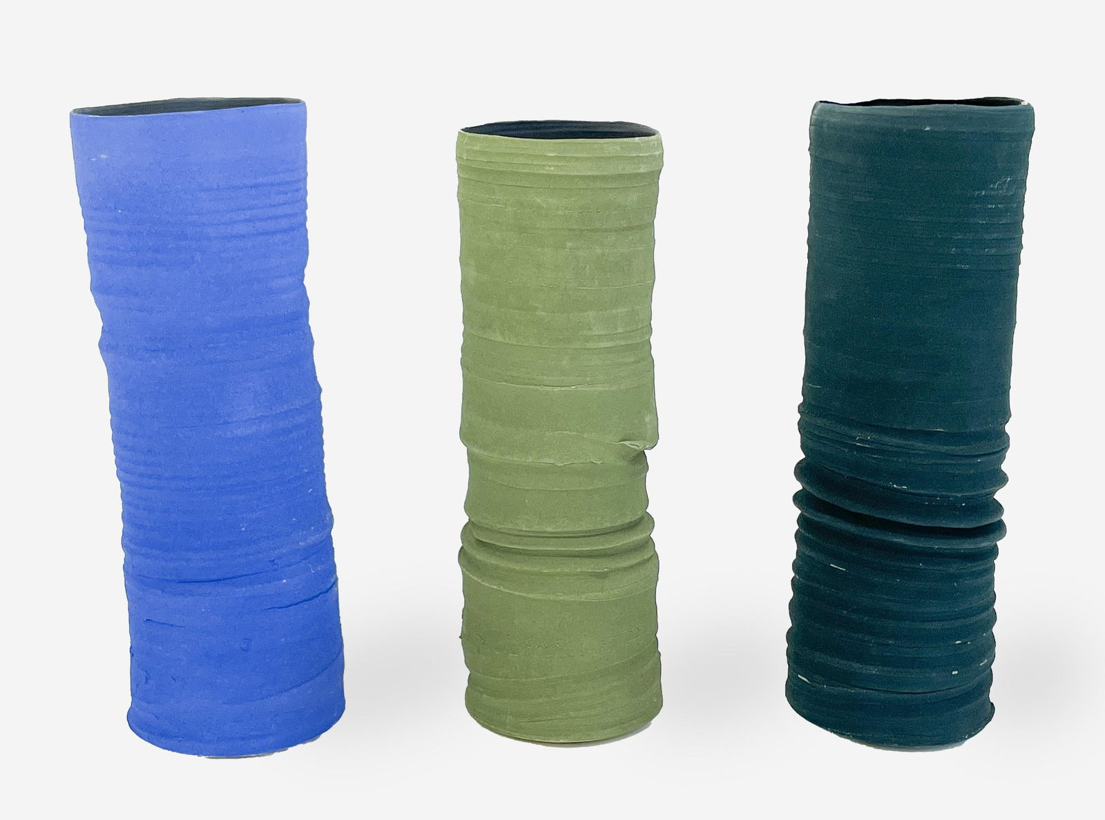 James Makins - Set of Three Cylinders (cool tones) (1 of 5)