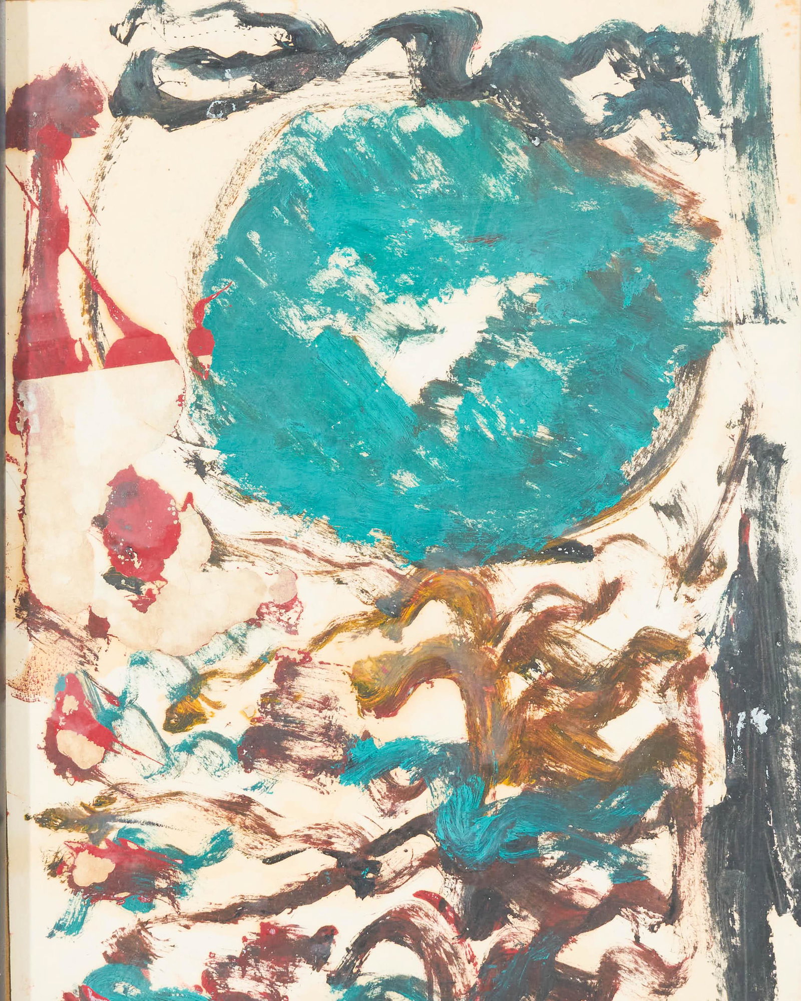 Purvis Young - Eyes of Society Watches You: Lot 89 Purvis Young American (1943-2010) Eyes of Society Watches You oil on paper sight: 11 x 8 inches Provenance: From a Maine collection Certificate of Authenticity from Rivertown Gallery, New York