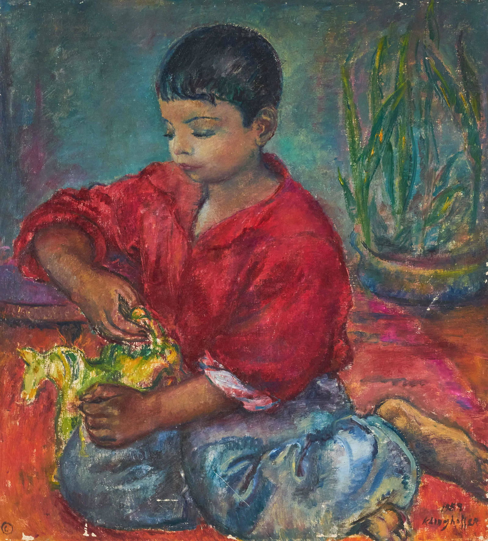 Clara Klinghoffer - Mexican Boy and Toy Horse (1 of 4)
