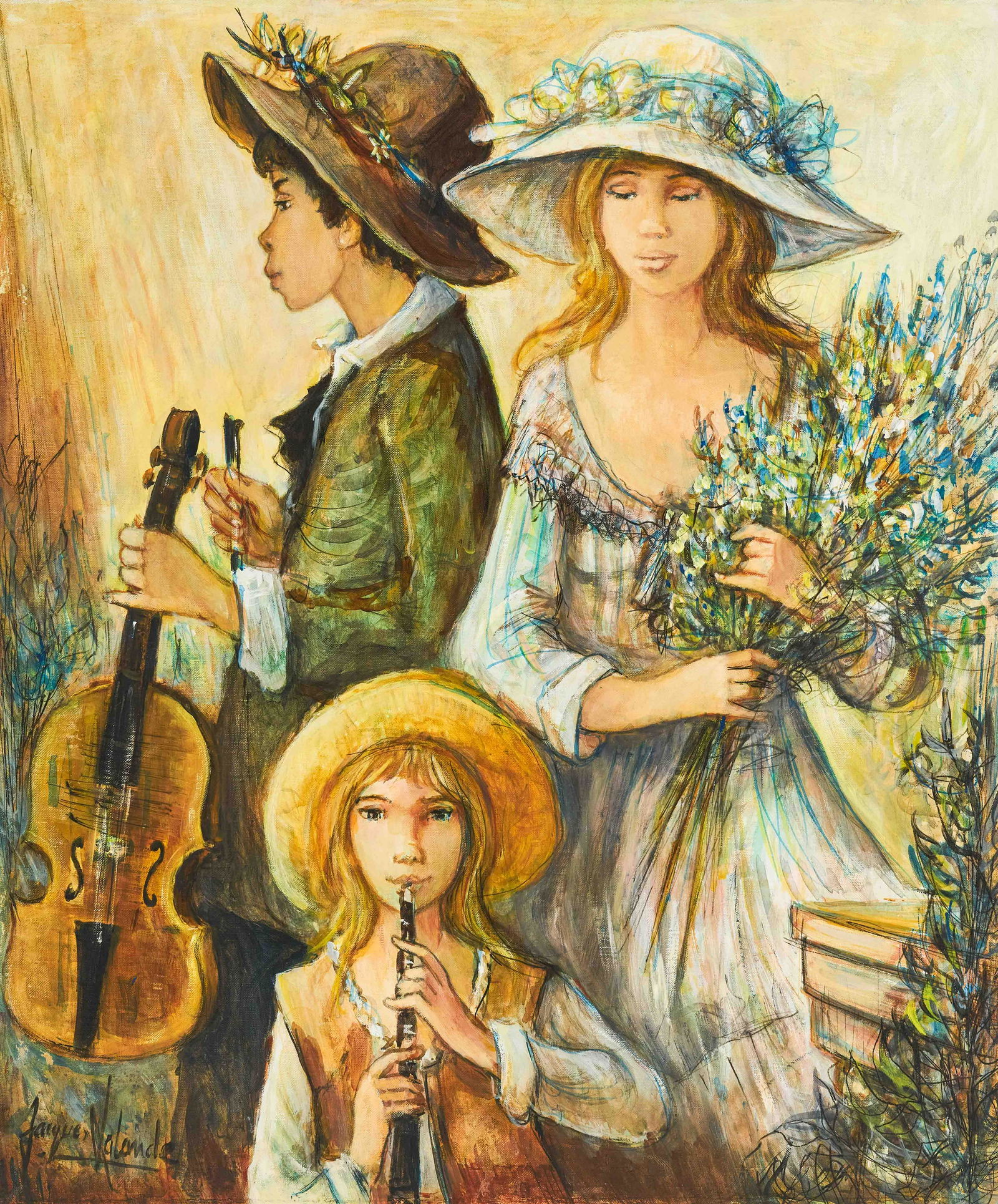 Jacques Lalande - Three Musicians (1 of 3)